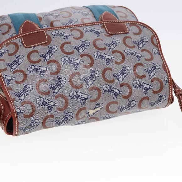 CELINE C Sulky Shoulder Bag Pvc Gray Brown Gold - Picture 6 of 13